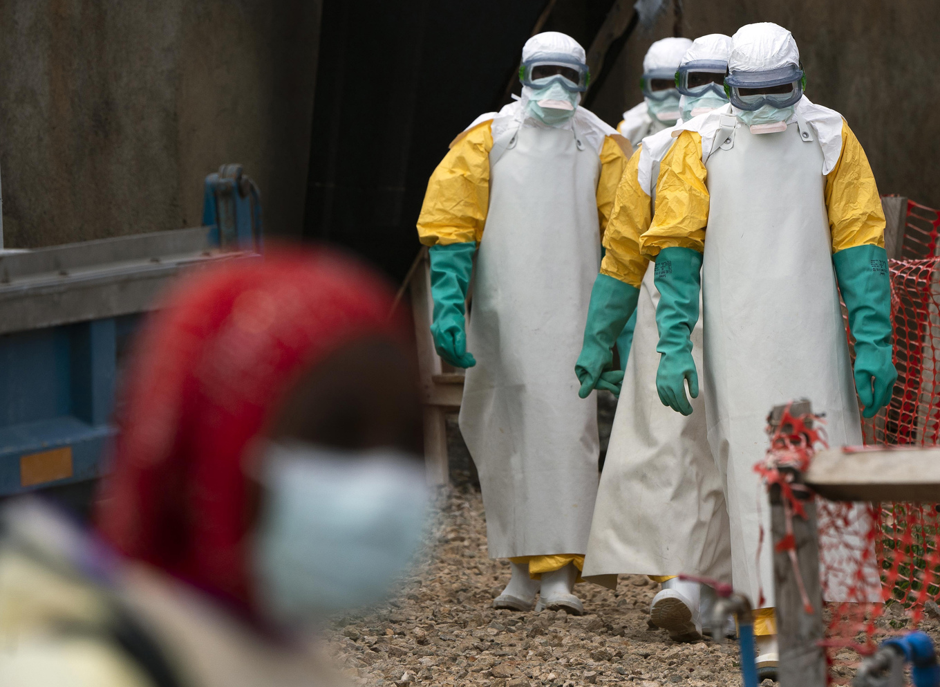 Ett nytt utbrott av ebola har inträffat i Kongo-Kinshasa. Arkivbild från epidemin 2019. Foto: Jerome Delay/AP/TT