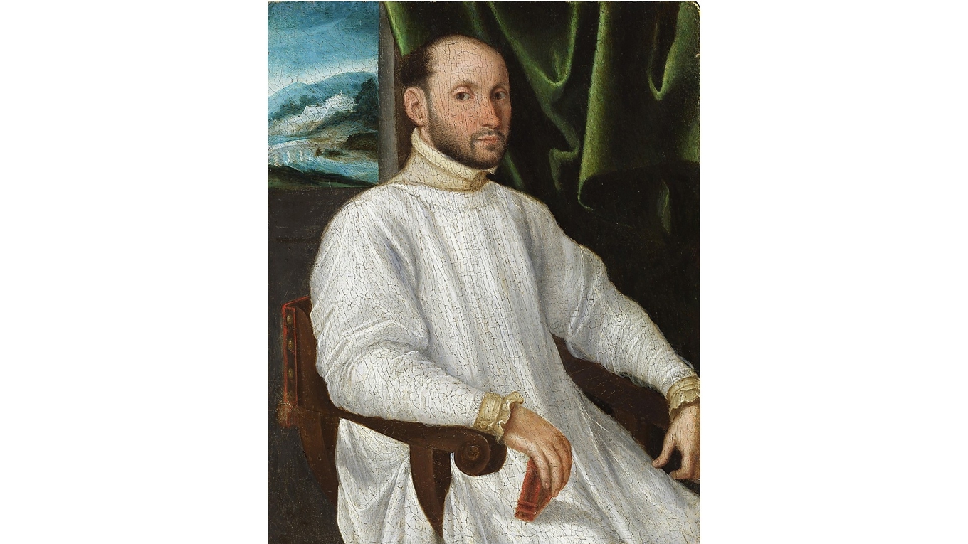 ”Porträtt av en reguljärkanik” avbildar, enligt Nationalmuseum, en prästvigd katolsk präst och färdigställdes omkring 1554–1556. Foto: Cecilia Heisser, Nationalmuseum