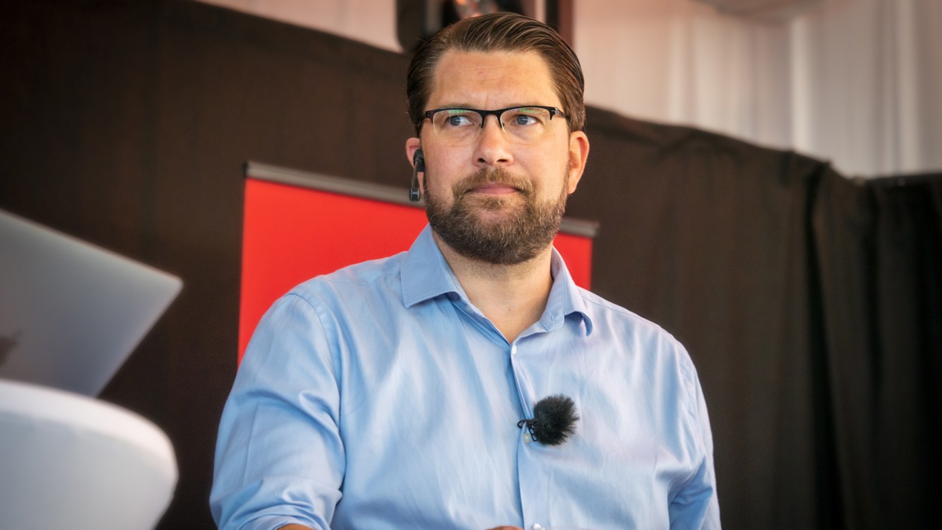 Jimmie Åkesson, partiledare för Sverigedemokraterna. Foto: Bilbo Lantto