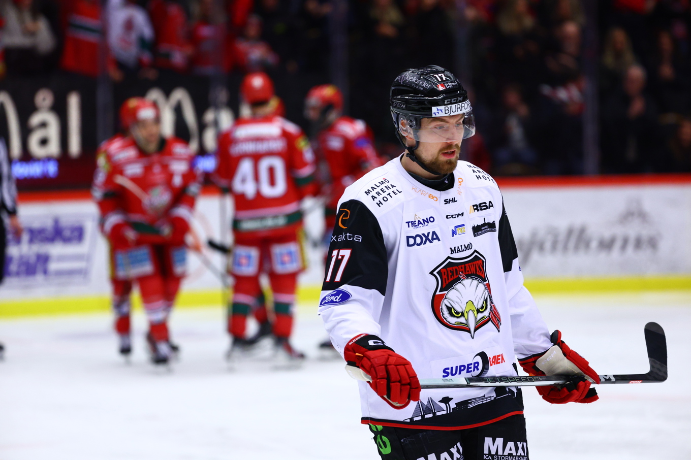 Johan Ivarsson var inte nöjd under Malmös förlustmatch mot Skellefteå. Arkivbild. Foto: Johan Löf/TT