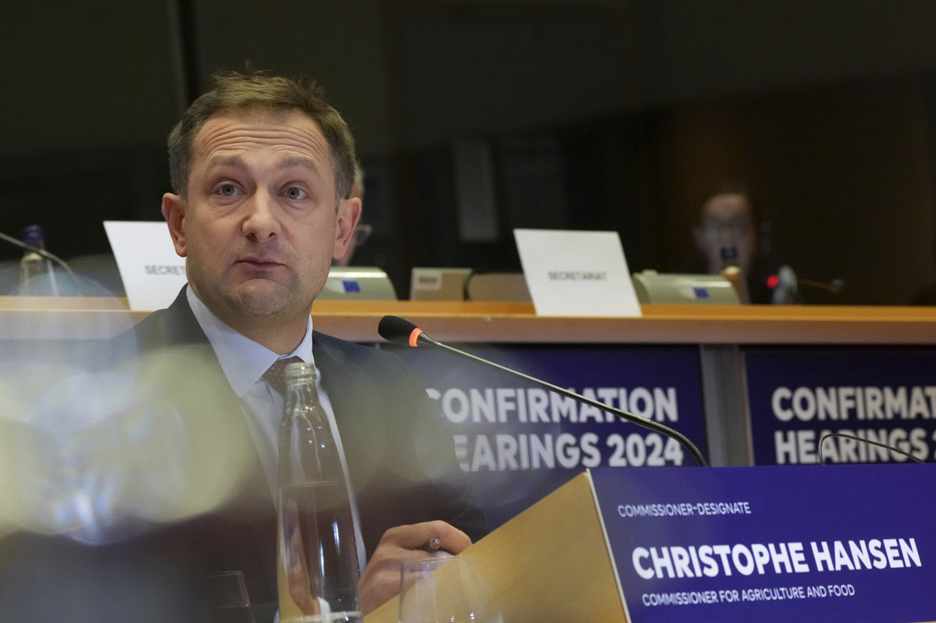 Luxemburgaren Christophe Hansen är EU:s jordbrukskommissionär sedan i fjol höstas. Arkivbild. Foto: Virginia Mayo/AP/TT