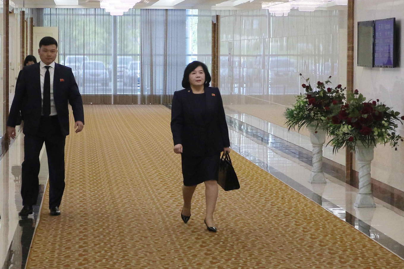 Nordkoreas utrikesminister Choe Son-Hui, på bild från i september. Foto: Cha Song Ho/AP/TT