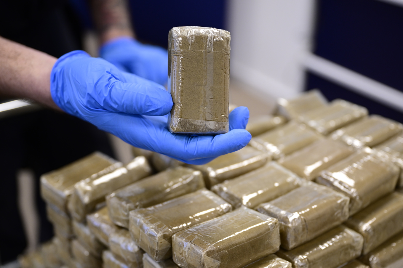 Enligt åklagaren ska mannen under hösten 2020 ha transporterat sammanlagt 98 kilo hasch till adresser i Göteborg och Trollhättan. Arkivbild. Foto: Johan Nilsson/TT