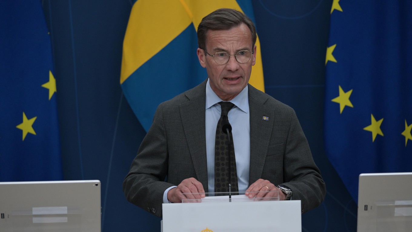 Statsminister Ulf Kristersson (M). Foto: Roger Sahlström